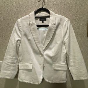 Talbots White blazer-size 10
